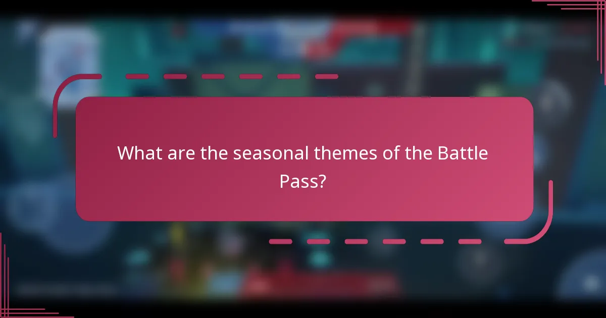 What are the seasonal themes of the Battle Pass?