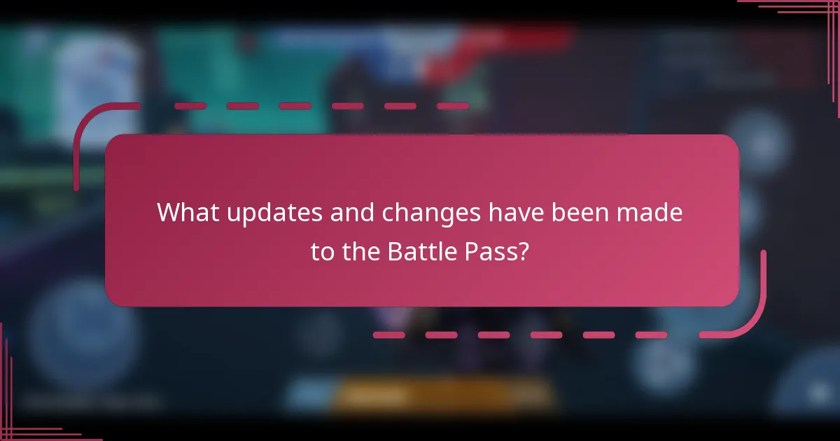 What updates and changes have been made to the Battle Pass?
