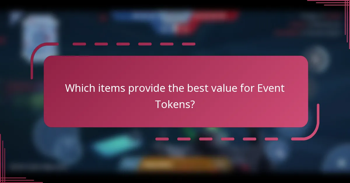 Which items provide the best value for Event Tokens?