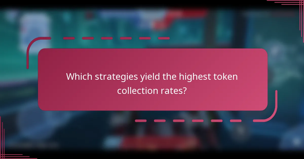 Which strategies yield the highest token collection rates?